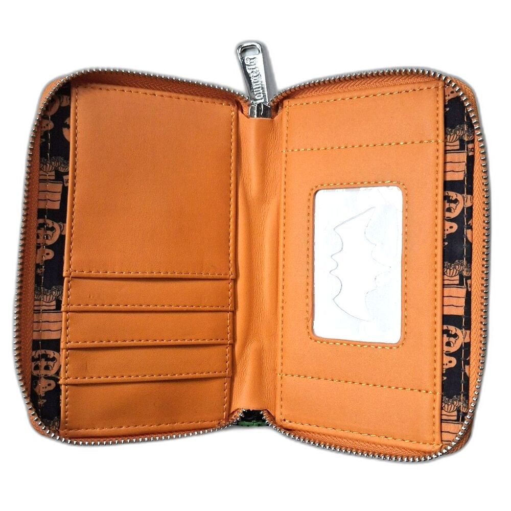 Loungefly Peanuts Great Pumpkin Snoopy Halloween Zip Around Wallet Fall Glows - Picture 7 of 14